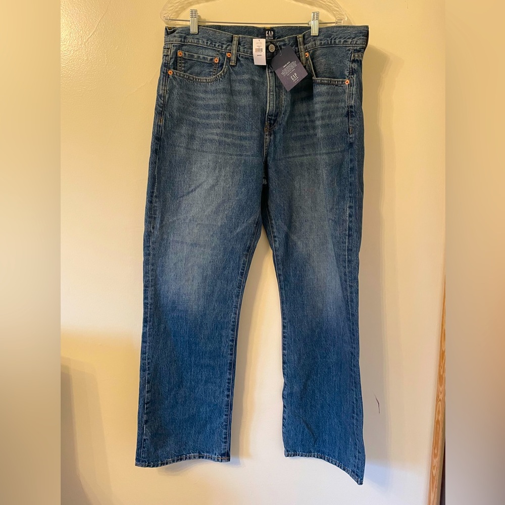 GAP Denim Indigo Mid Rise Relaxed Jeans